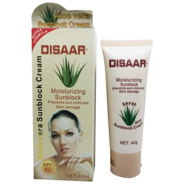 DISAAR ALOE VERA SUNBLOCK CREAM 40ML SPF60